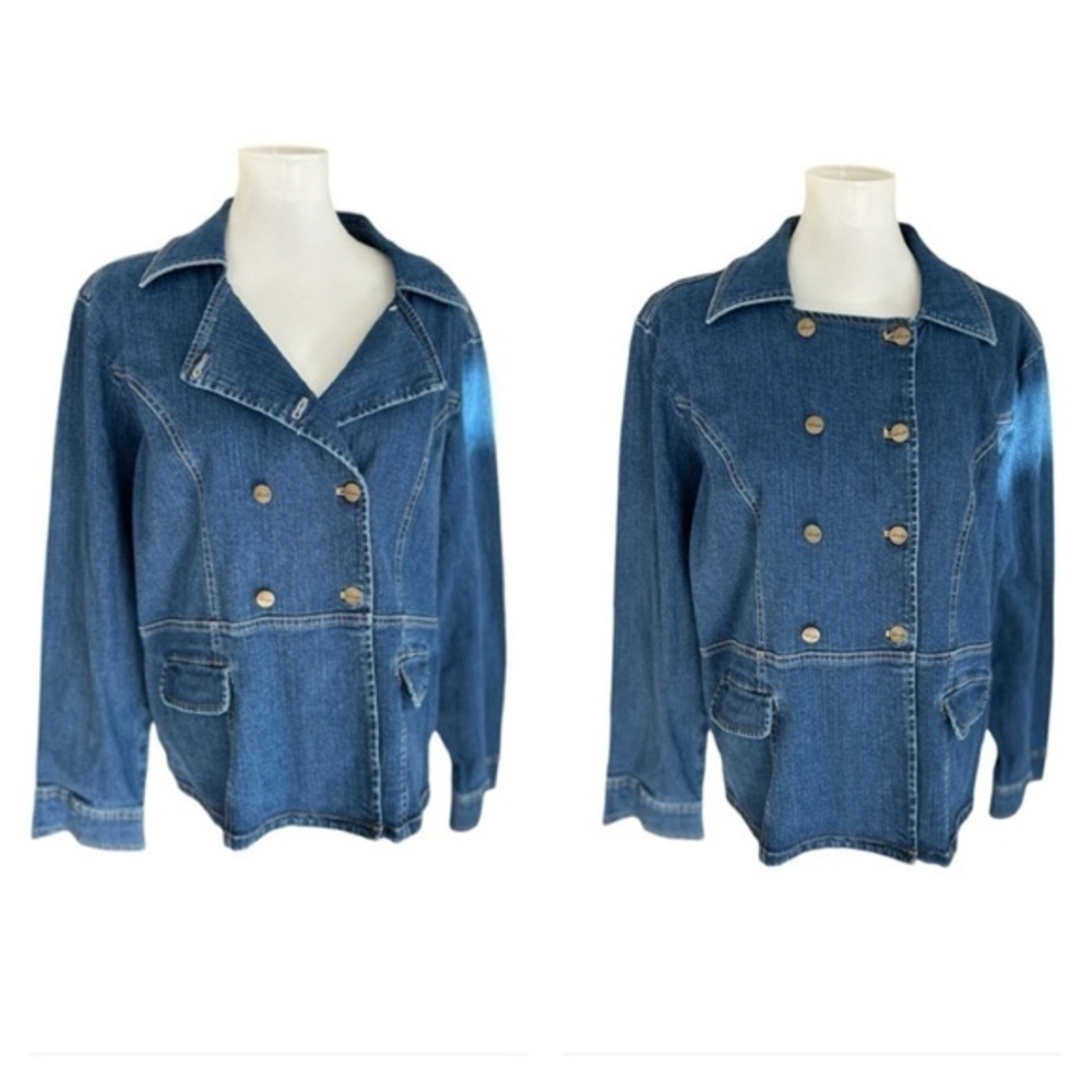 Campanella double breasted jean jacket - Picture 4 of 12